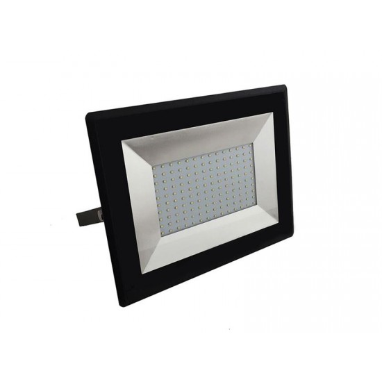 LED vonkajší reflektor SLIM,100W, 8500lm, 4000K, AC 230V, čierna