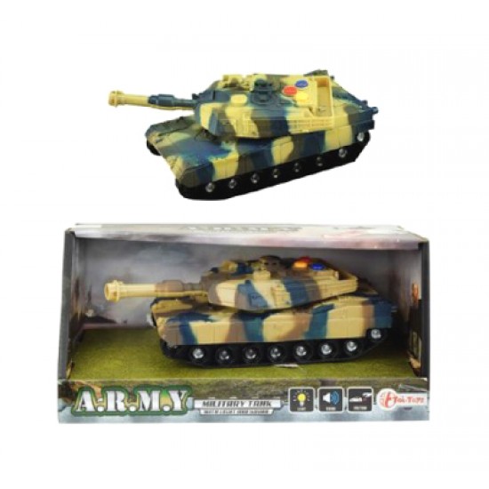 Tank na zotrvačník TEDDIES so svetlom a zvukom 17 cm